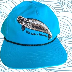 Laulima Hawaiian Monk Seal Blue Hat
